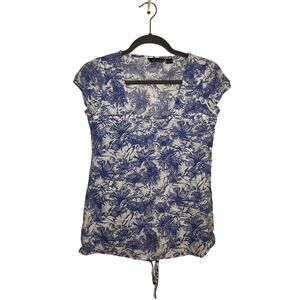 NWOT Volcom cotton blue floral hawaiian summer shirt‎